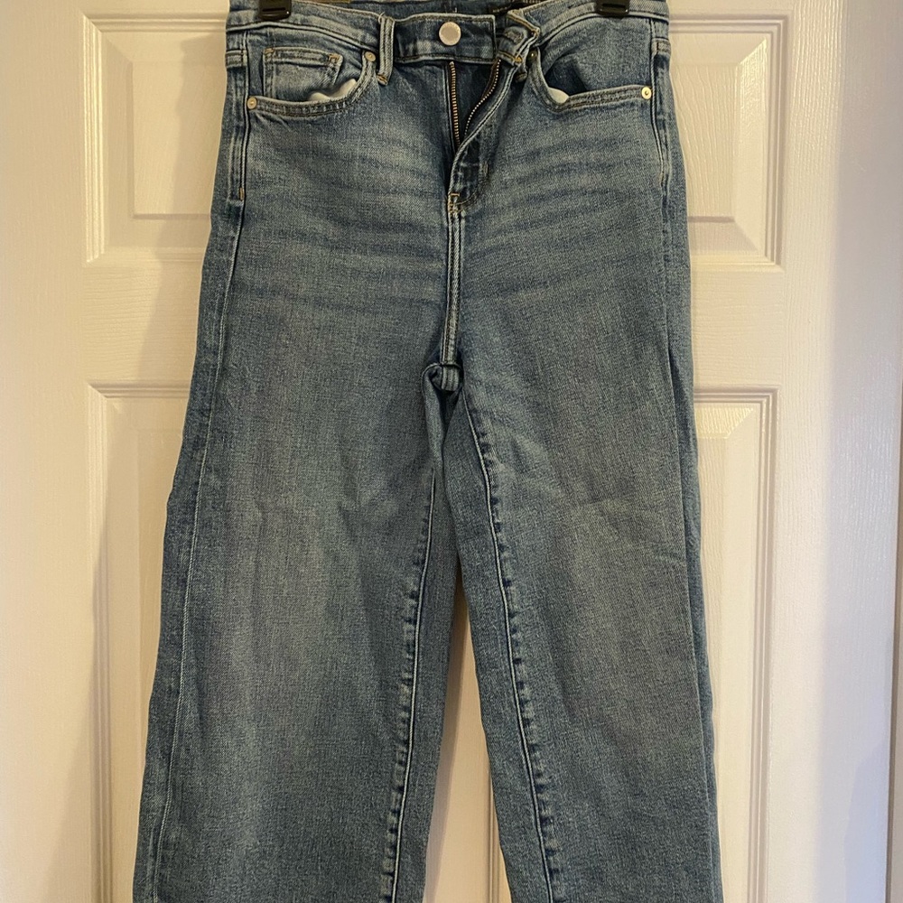 BANANA REPUBLIC High Rise Wide Leg Crop Jeans SZ 27